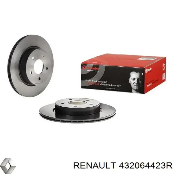 432064423R Renault (RVI) Disco do freio traseiro