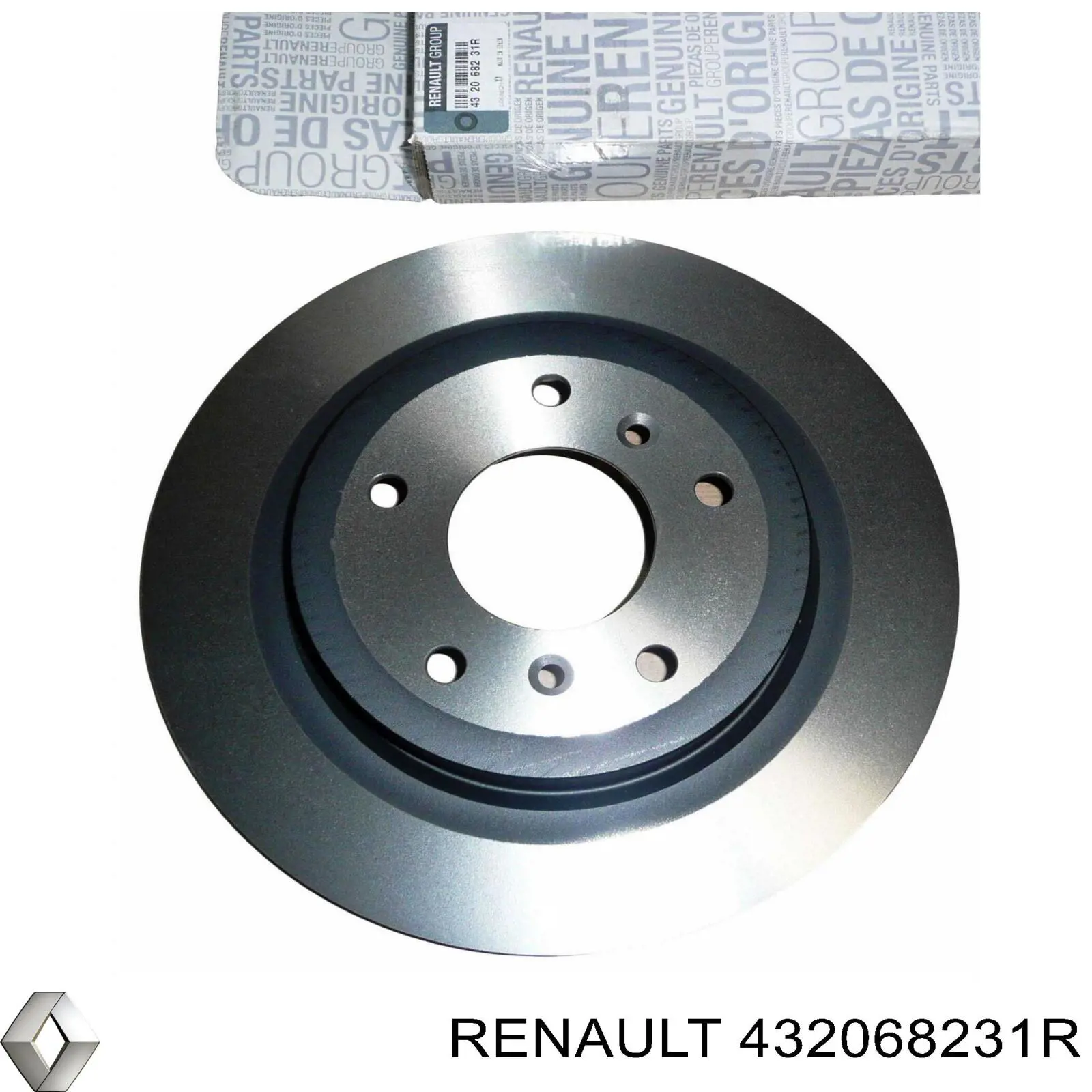 432068231R Renault (RVI) Disco do freio traseiro