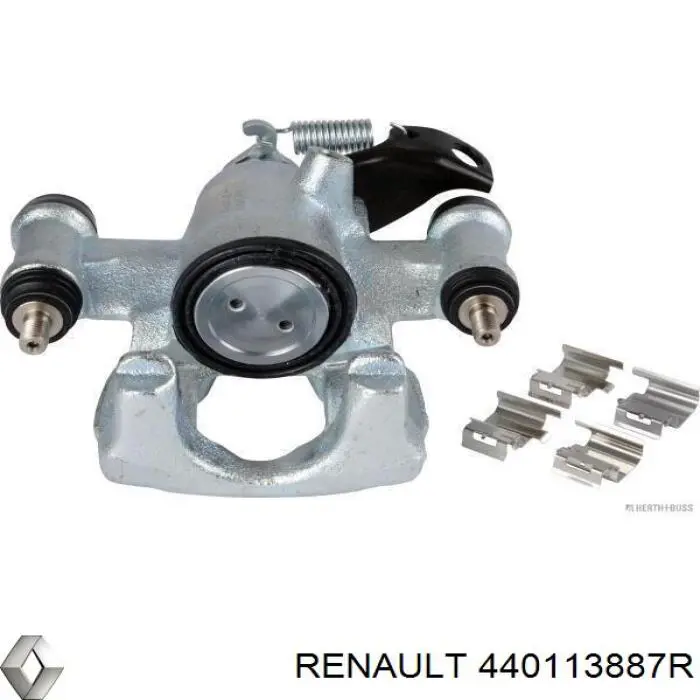 440113887R Renault (RVI) Suporte do freio traseiro esquerdo