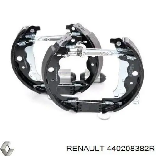Sapatas do freio traseiras de tambor, montadas com cilindros, kit Renault (RVI) 440208382R preço, a partir de 137,62 USD