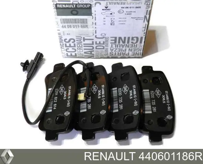 440601186R Renault (RVI) Sapatas do freio traseiras de disco