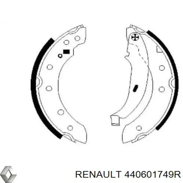 440601749R Renault (RVI) Sapatas do freio traseiras de tambor