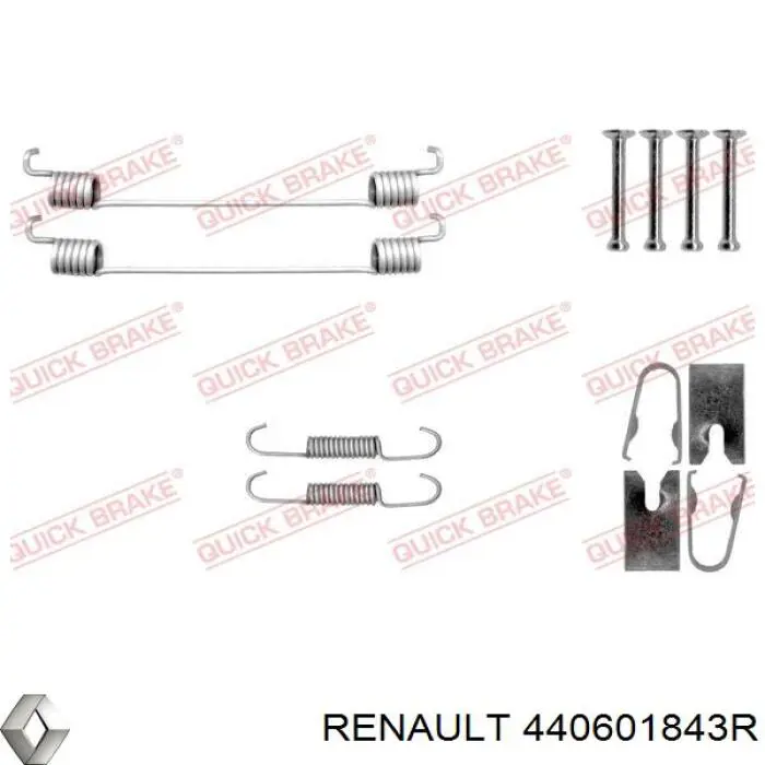 Sapatas do freio traseiras de tambor Renault (RVI) 440601843R preço, a partir de 31,41 USD