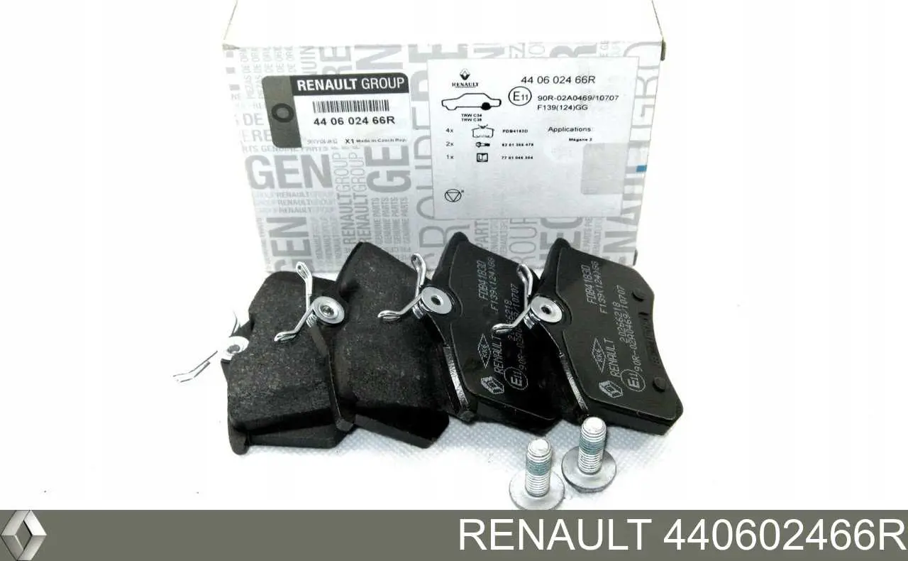 440602466R Renault (RVI) Sapatas do freio traseiras de disco