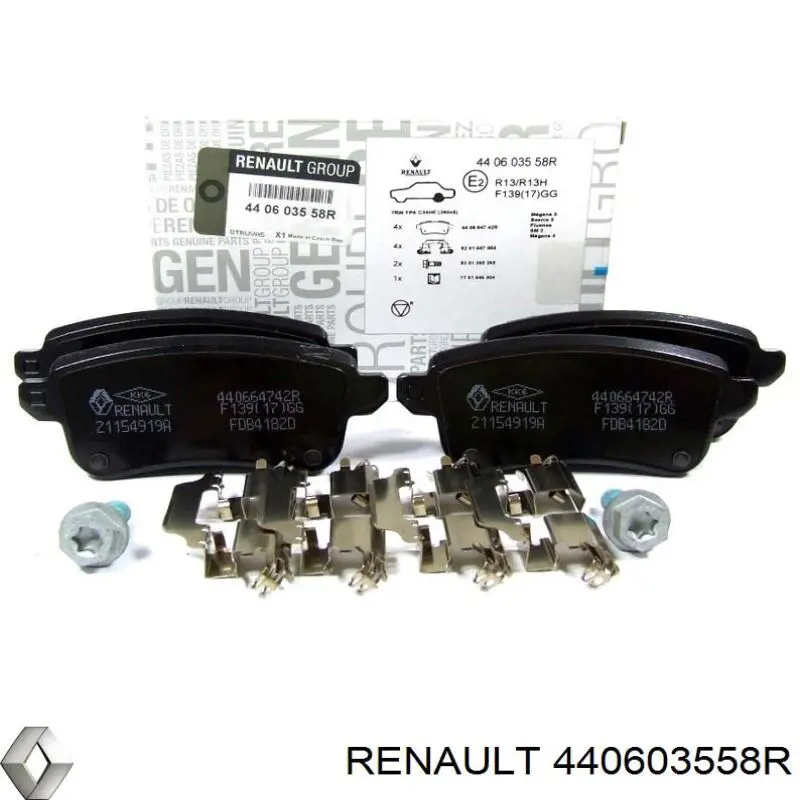440603558R Renault (RVI) Sapatas do freio traseiras de disco