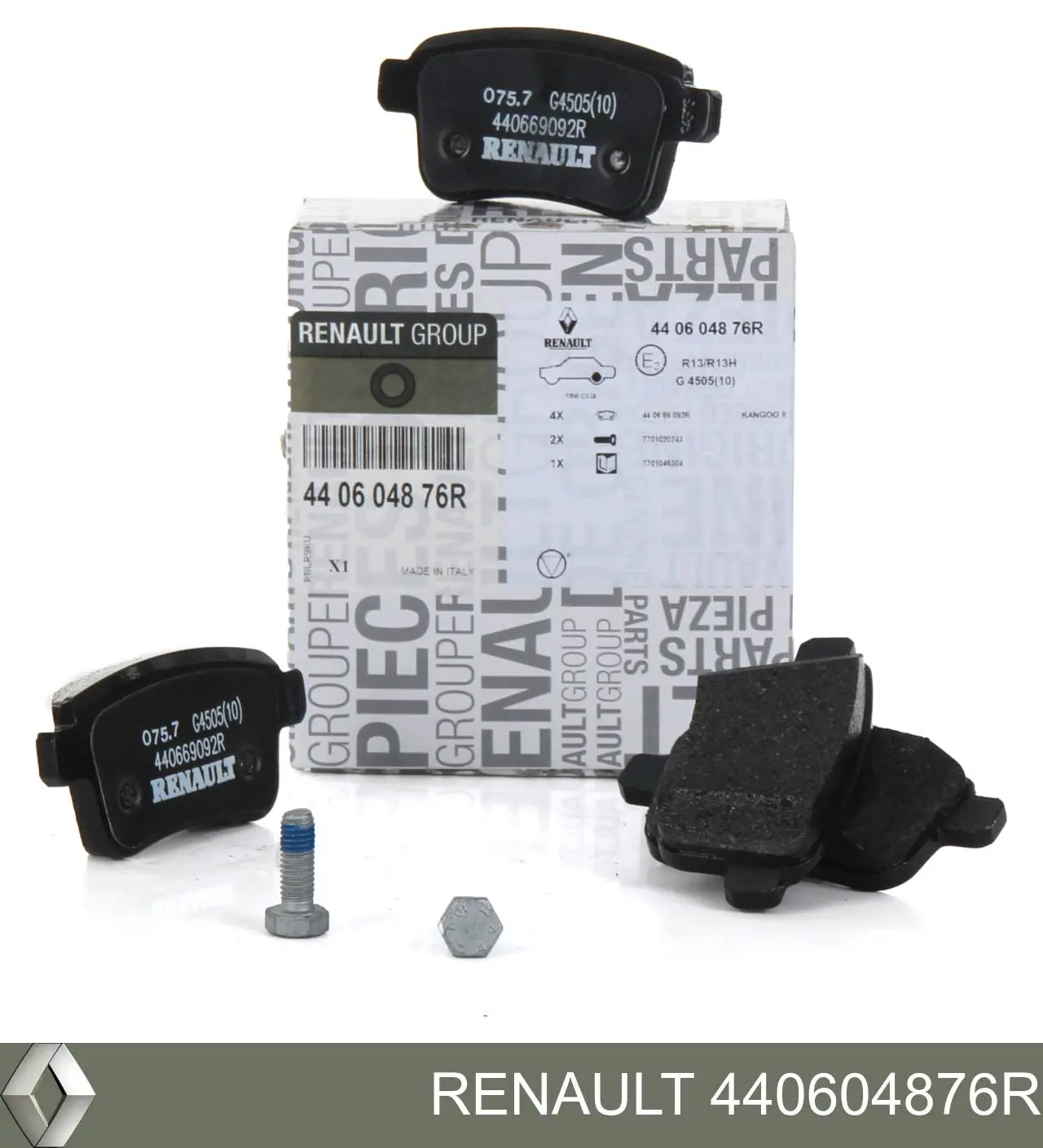 440604876R Renault (RVI) Sapatas do freio traseiras de disco