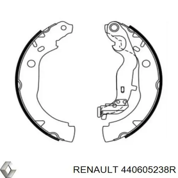 440605238R Renault (RVI) Sapatas do freio traseiras de tambor