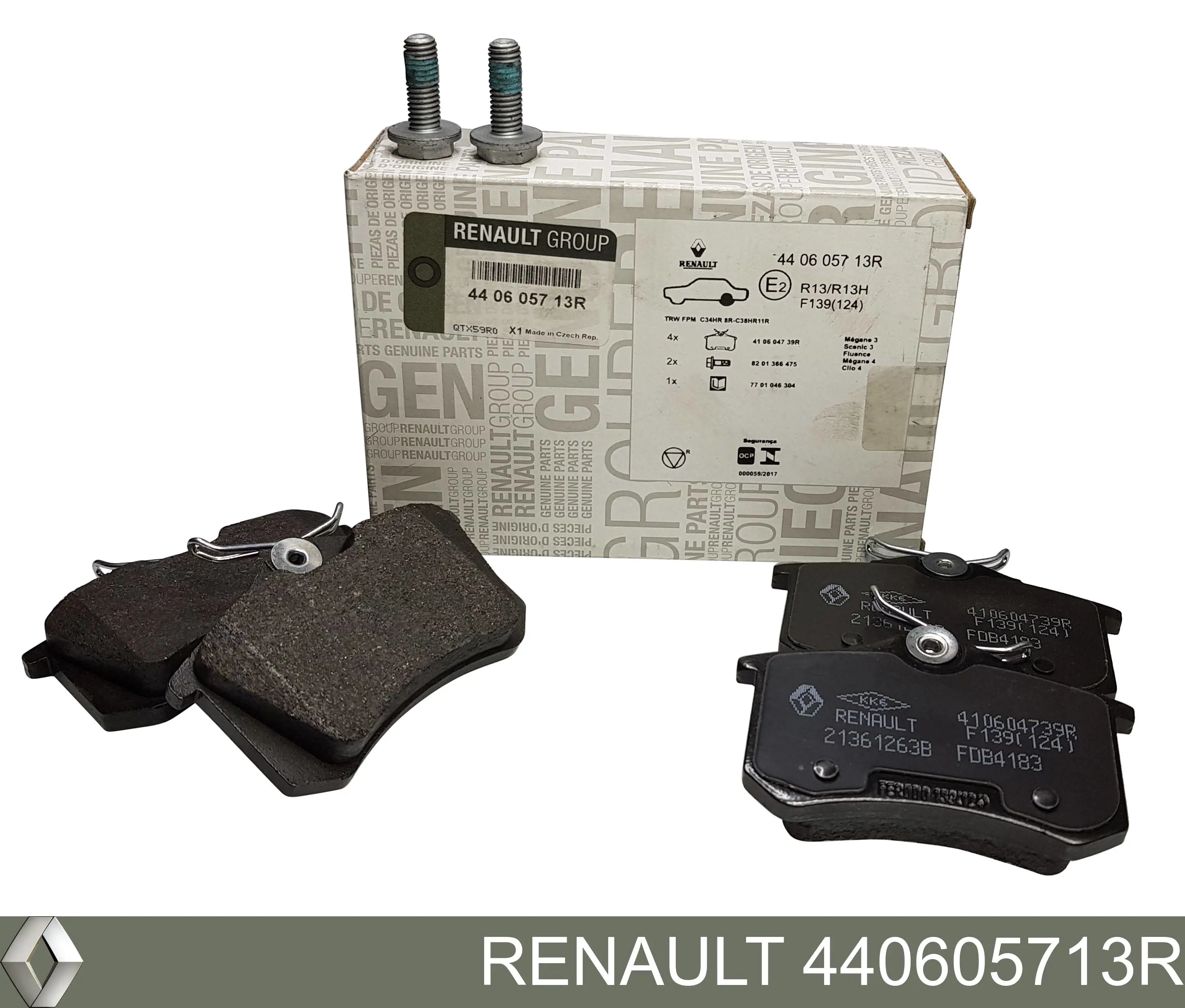440605713R Renault (RVI) Sapatas do freio traseiras de disco