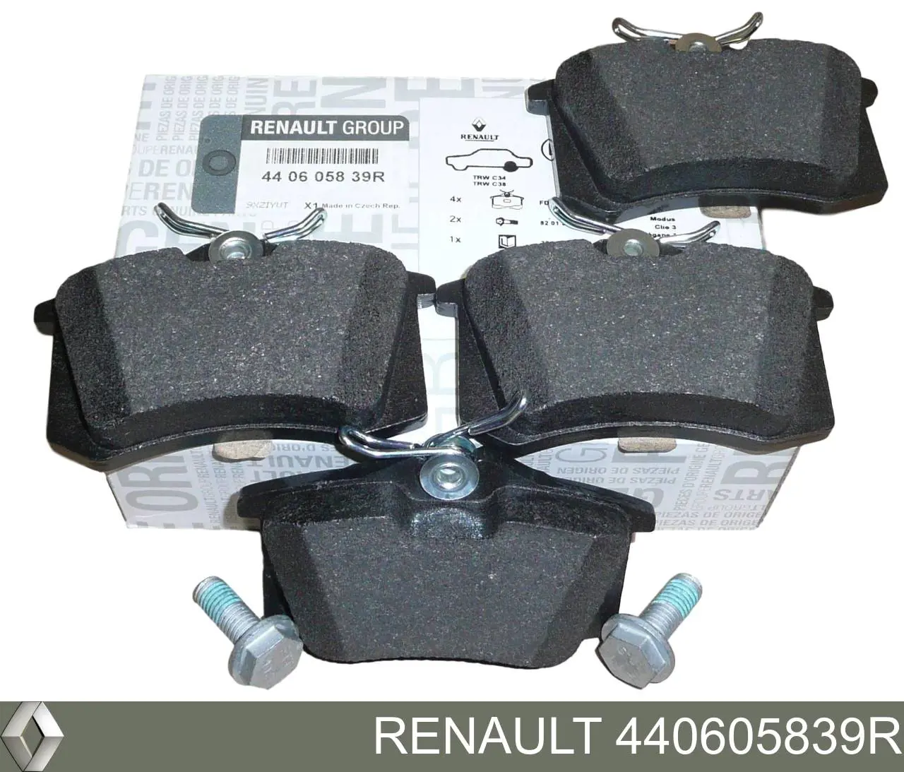440605839R Renault (RVI) Sapatas do freio traseiras de disco