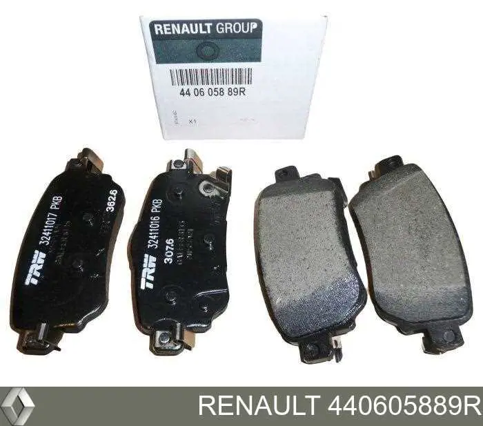 440605889R Renault (RVI) Sapatas do freio traseiras de disco