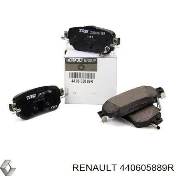 Sapatas do freio traseiras de disco Renault (RVI) 440605889R preço, a partir de 24,60 USD