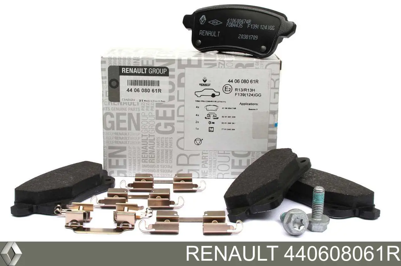 440608061R Renault (RVI) Sapatas do freio traseiras de disco