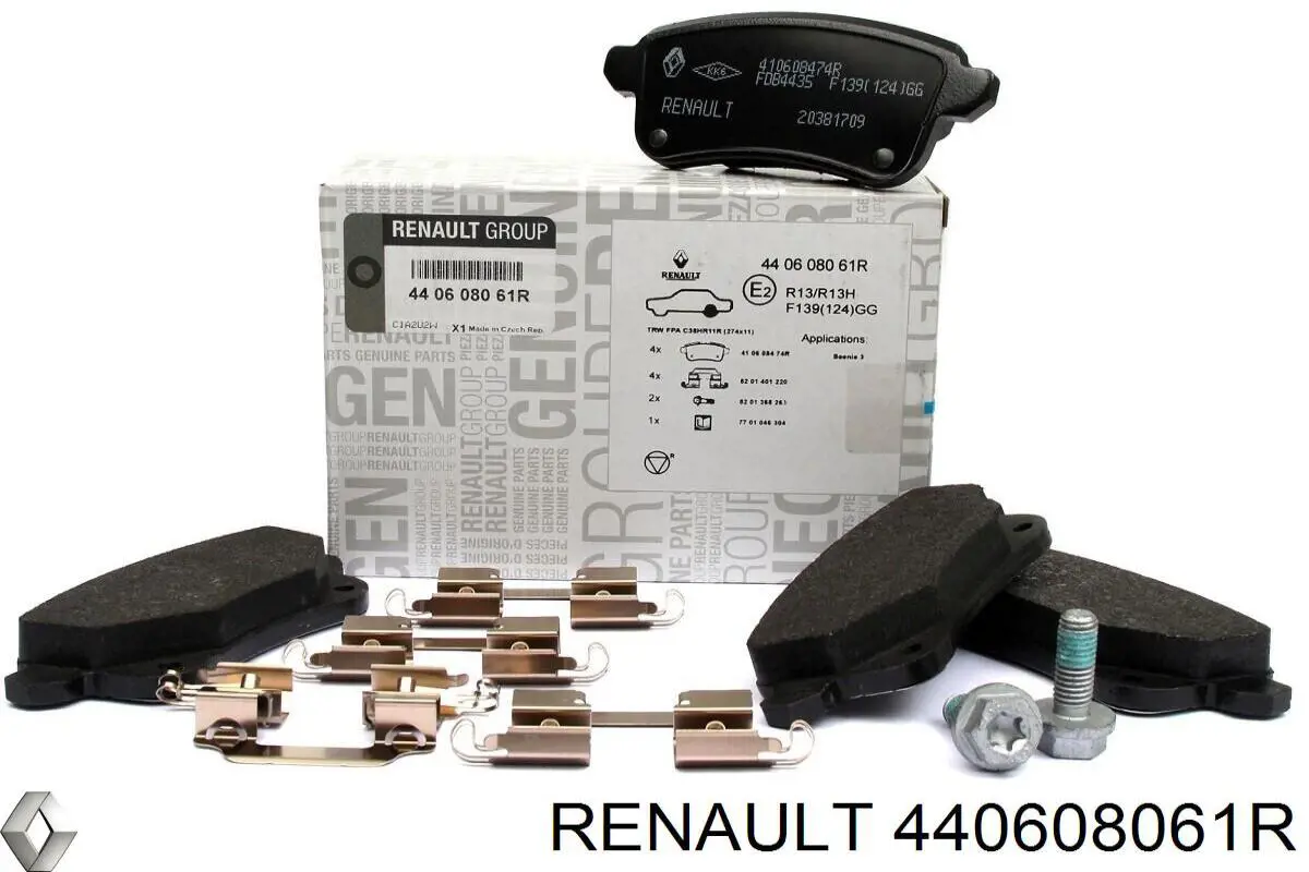 Compre 440608061R Renault (RVI) Sapatas do freio traseiras de disco