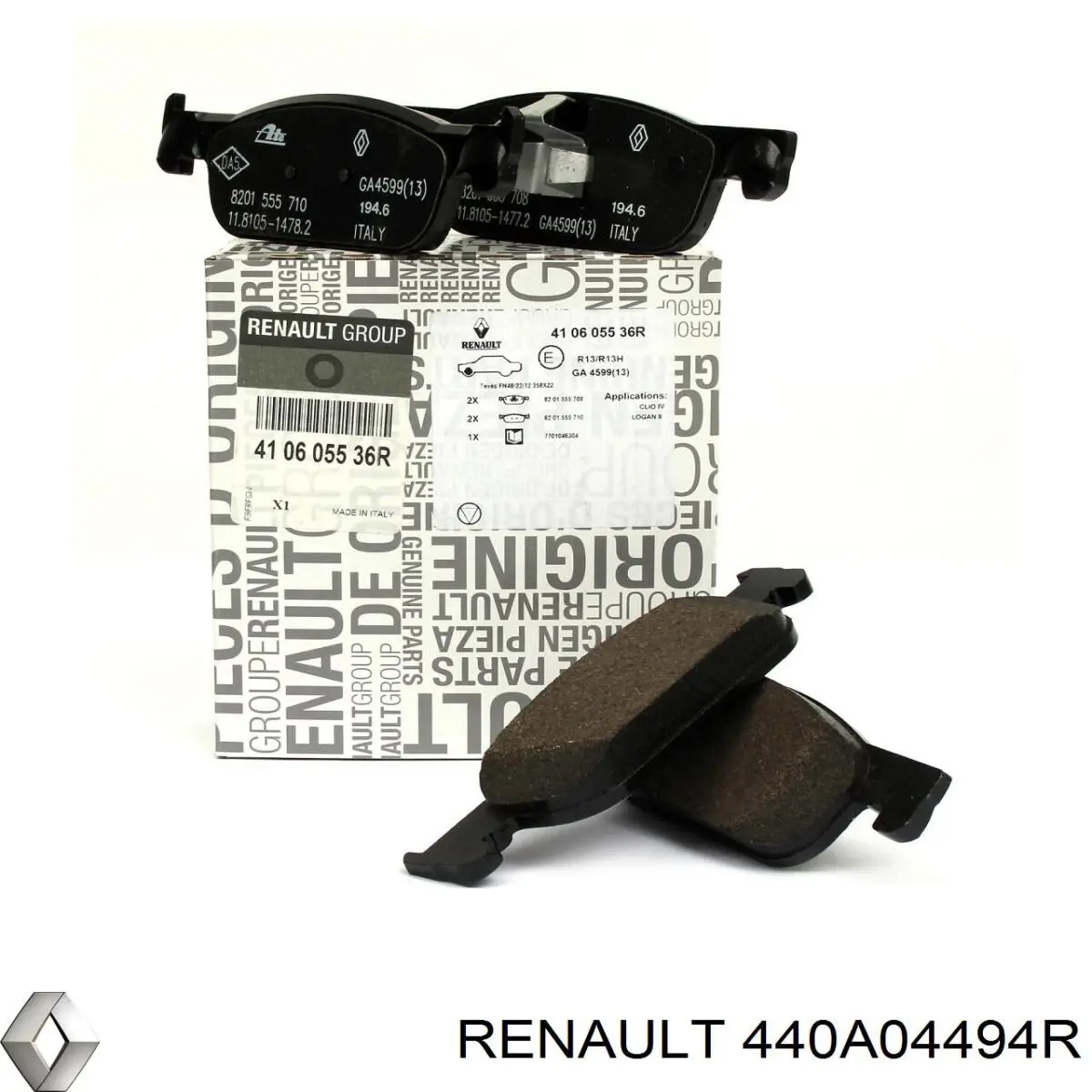 Kit de reparação dos freios traseiros 440A04494R Renault (RVI)