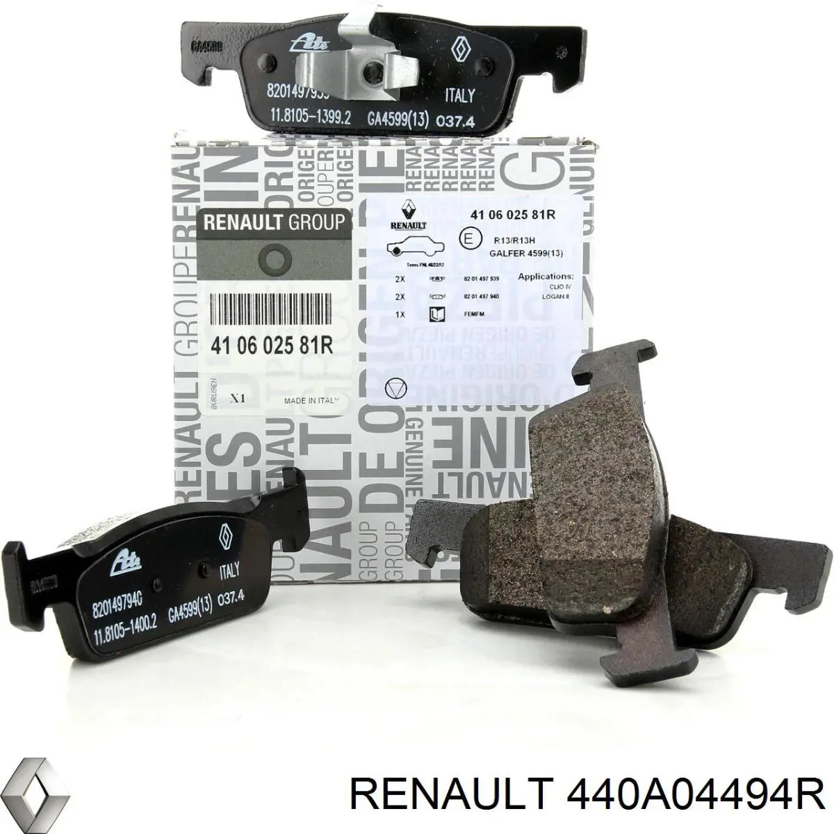 Kit de reparação dos freios traseiros Renault (RVI) 440A04494R