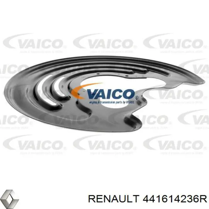 Compre 441614236R Renault (RVI) Proteção esquerda do freio de disco traseiro