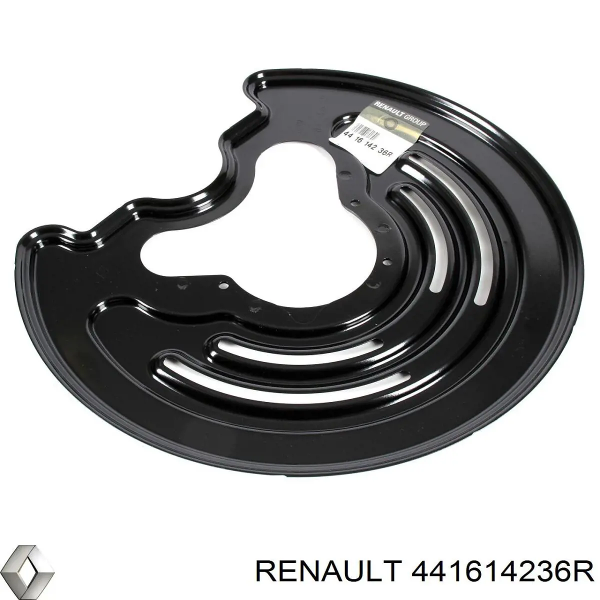 441614236R Renault (RVI) Proteção esquerda do freio de disco traseiro