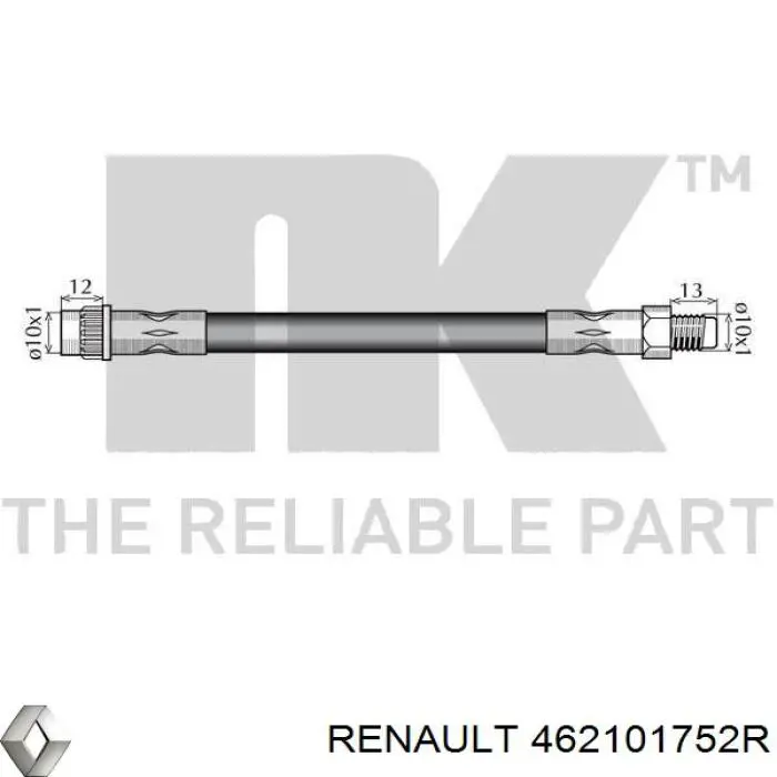 Mangueira do freio traseira Renault (RVI) 462101752R preço, a partir de 14,45 USD