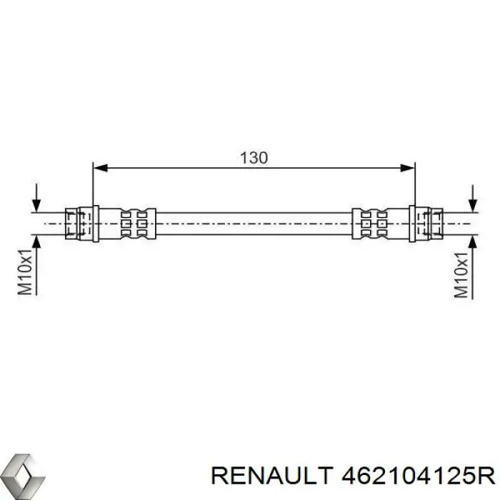 462104125R Renault (RVI) Mangueira do freio traseira