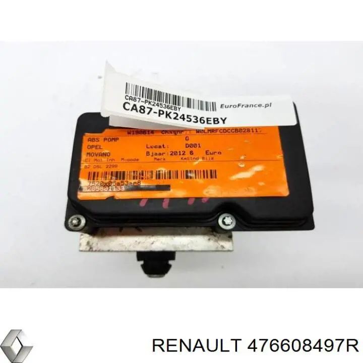 Unidade hidráulico de controlo ABS Renault (RVI) 476608497R preço, a partir de 267,77 USD