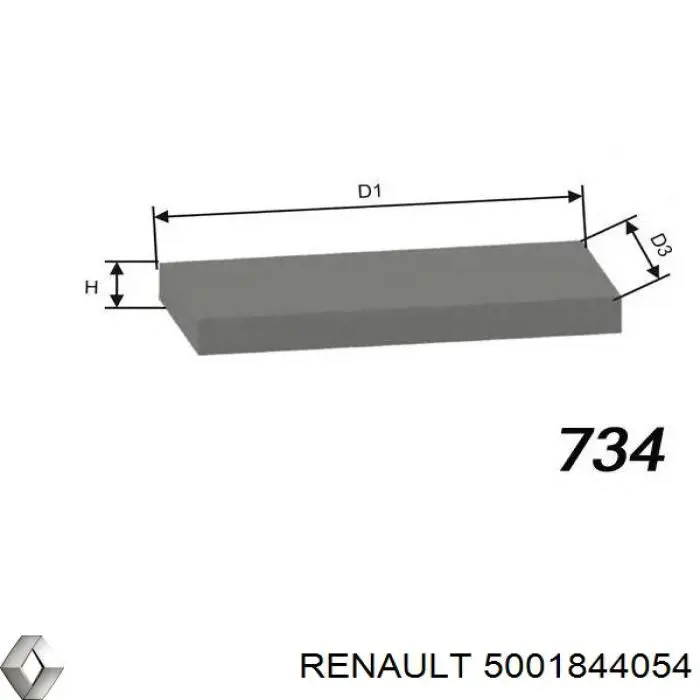 5001844054 Renault (RVI) Filtro de salão