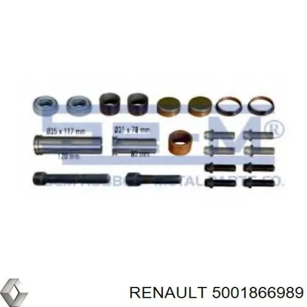 Compre 5001866989 Renault (RVI) Kit de reparação de suporte do freio dianteiro