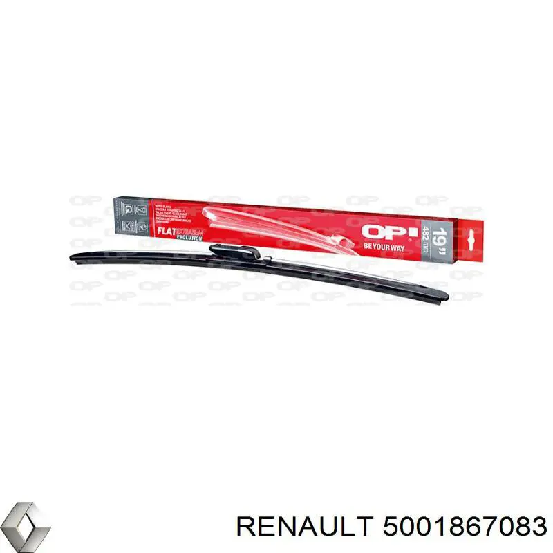 Limpa-pára-brisas do pára-brisas, kit de 2 un. 5001867083 Renault (RVI)