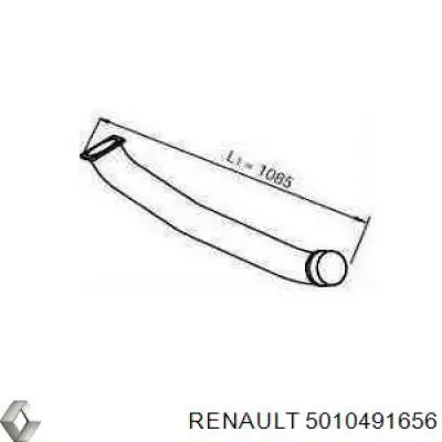 Tubo de admissão dianteiro (calças) do silenciador 5010491656 Renault (RVI)