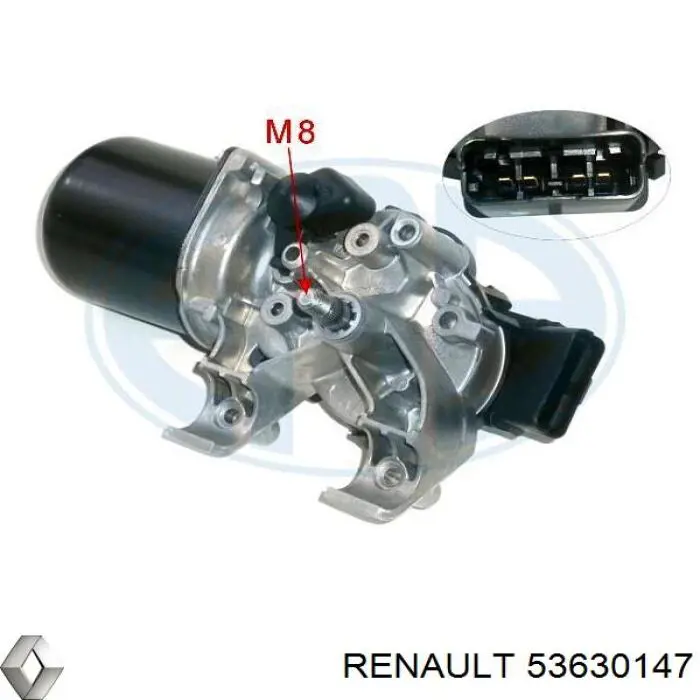 53630147 Renault (RVI) Motor de limpador pára-brisas do pára-brisas