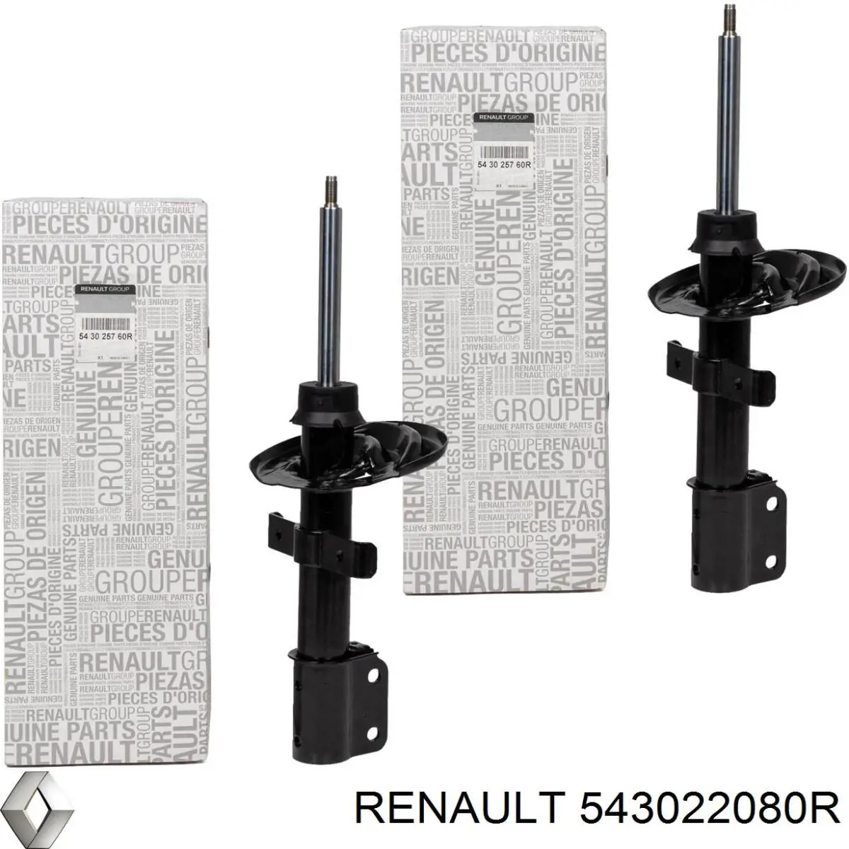 543022080R Renault (RVI) Amortecedor dianteiro