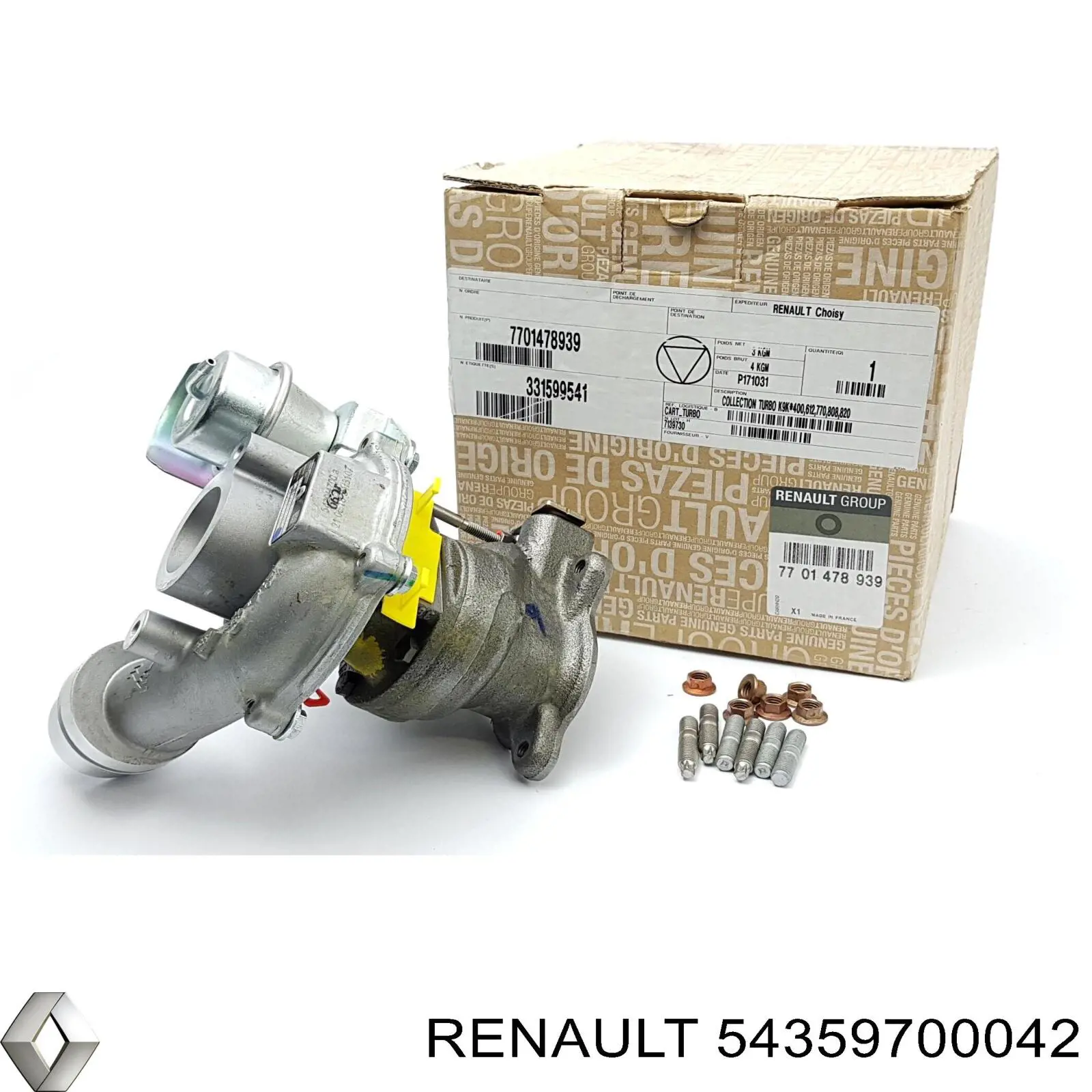 Compre 54359700042 Renault (RVI) Turbina