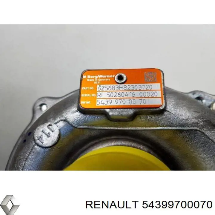 Compre 54399700070 Renault (RVI) Turbina
