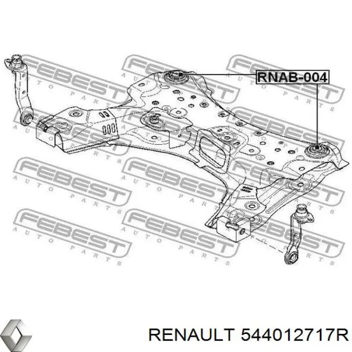 544012717R Renault (RVI) Viga de suspensão dianteira (plataforma veicular)