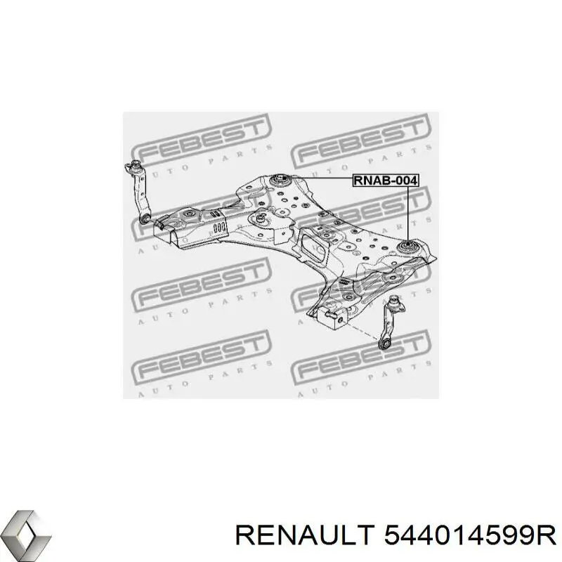 544014599R Renault (RVI) Viga de suspensão dianteira (plataforma veicular)