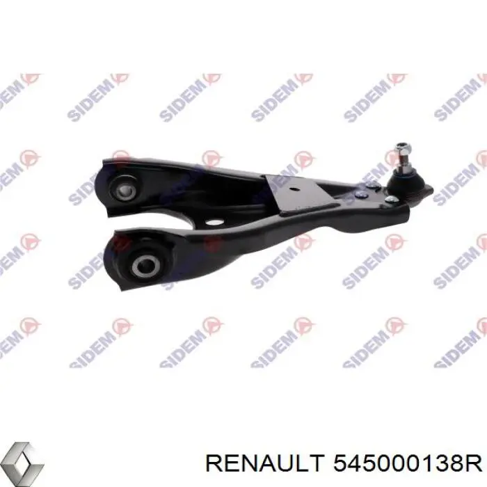 545000138R Renault (RVI) Braço oscilante inferior direito de suspensão dianteira
