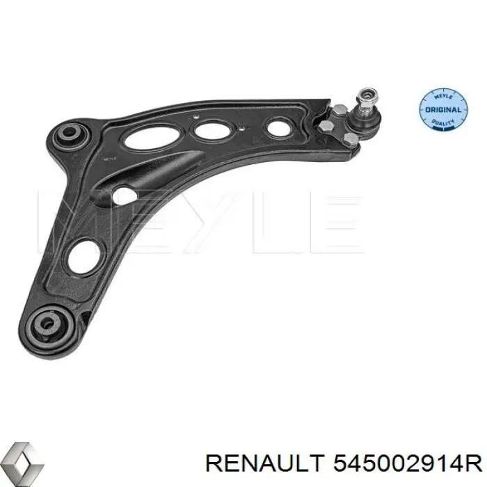 545002914R Renault (RVI) Braço oscilante inferior direito de suspensão dianteira
