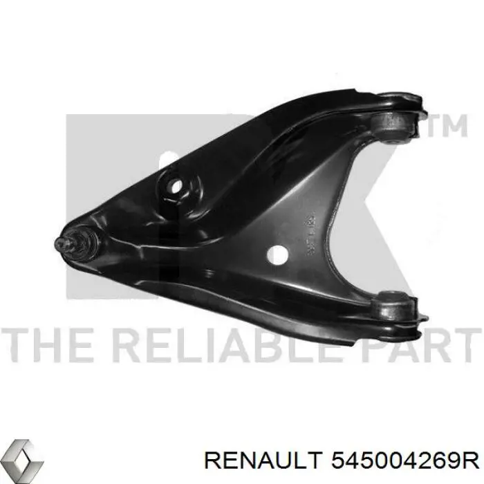 Braço oscilante inferior direito de suspensão dianteira Renault (RVI) 545004269R preço, a partir de 53,94 USD