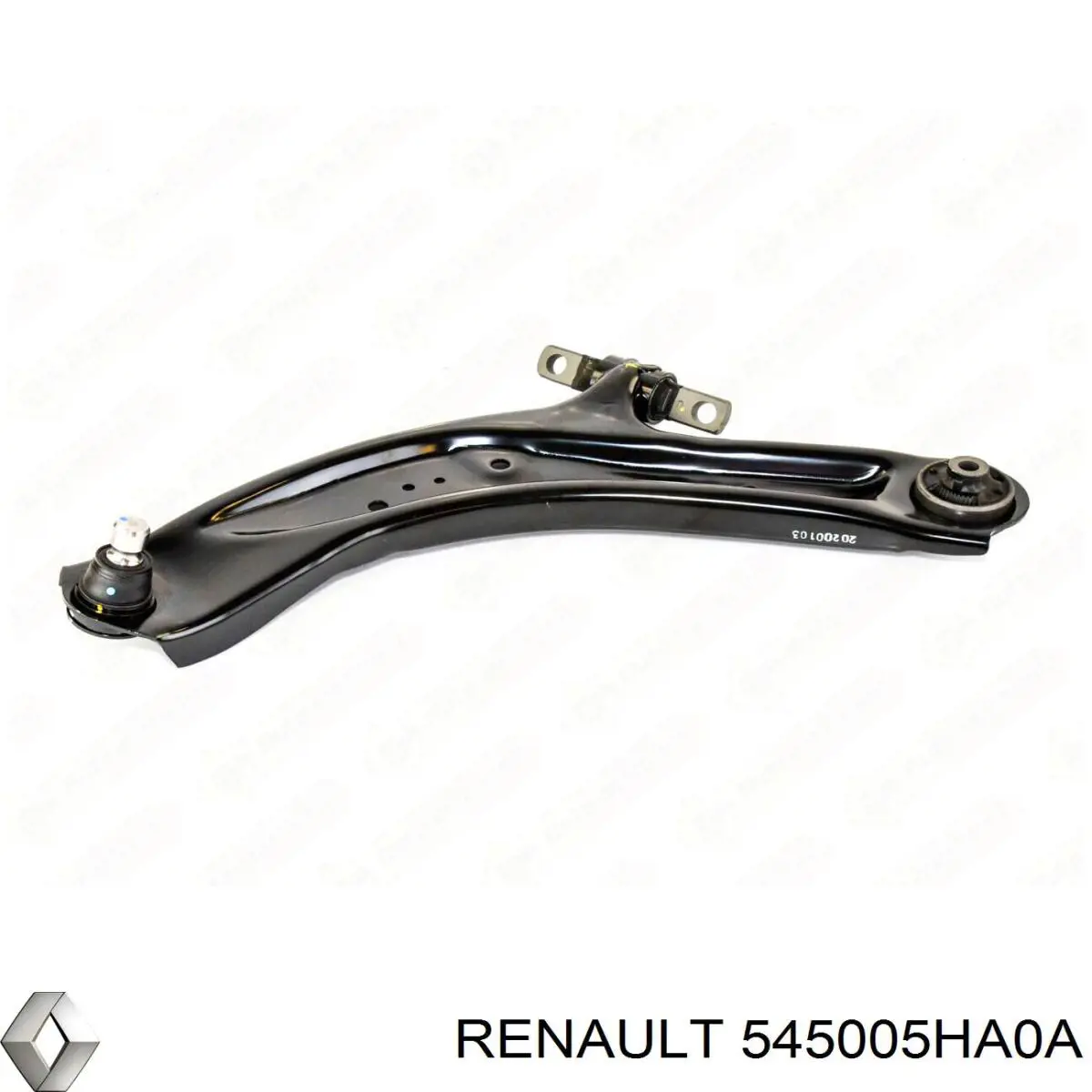 Braço oscilante inferior direito de suspensão dianteira 545005HA0A Renault (RVI)