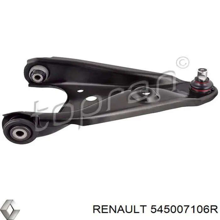 545007106R Renault (RVI) Braço oscilante inferior direito de suspensão dianteira