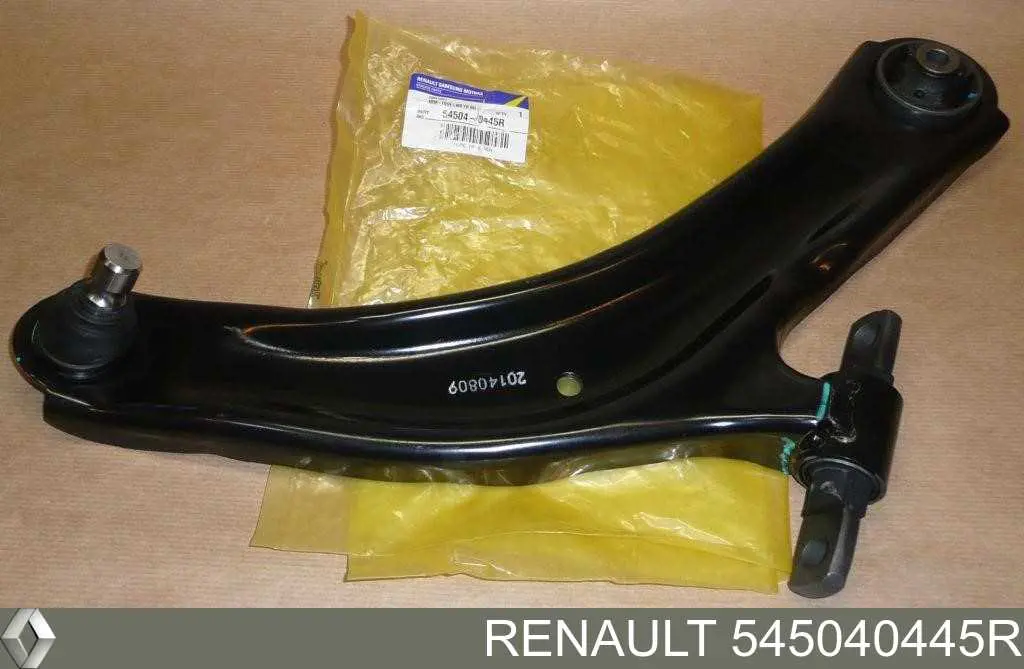 Braço oscilante inferior direito de suspensão dianteira Renault (RVI) 545040445R preço, a partir de 72,36 USD