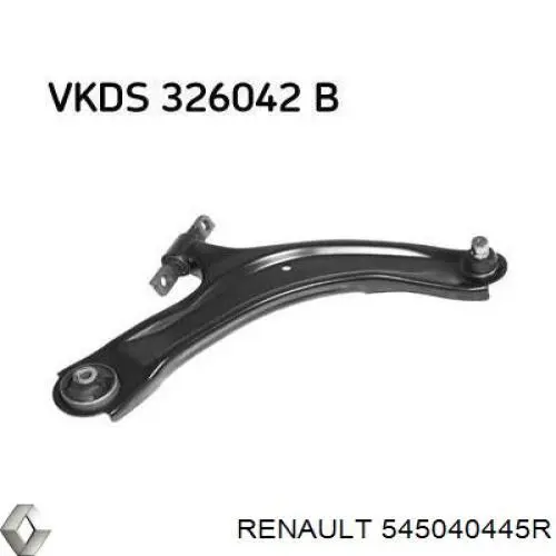 Compre 545040445R Renault (RVI) Braço oscilante inferior direito de suspensão dianteira