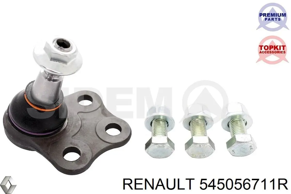 Braço oscilante inferior esquerdo de suspensão traseira Renault (RVI) 545056711R