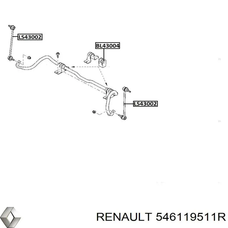 Bucha de estabilizador dianteiro Renault (RVI) 546119511R preço, a partir de 7,71 USD