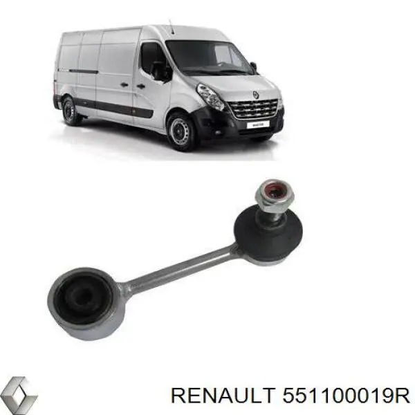 Compre 551100019R Renault (RVI) Montante de estabilizador traseiro