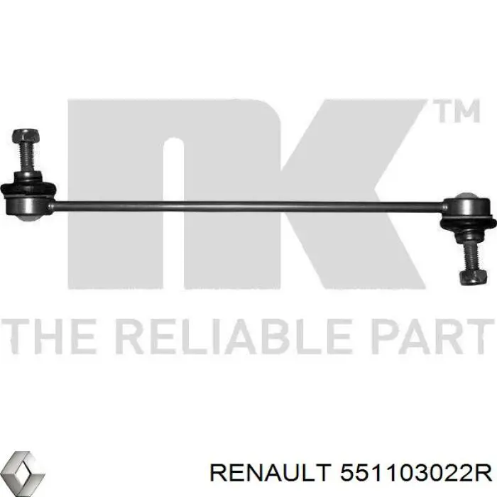 Compre 551103022R Renault (RVI) Montante de estabilizador dianteiro