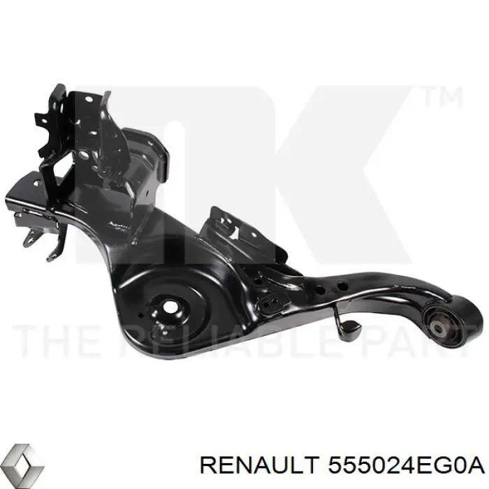 Braço oscilante (tração) longitudinal inferior esquerdo de suspensão traseira Renault (RVI) 555024EG0A preço, a partir de 52,46 USD