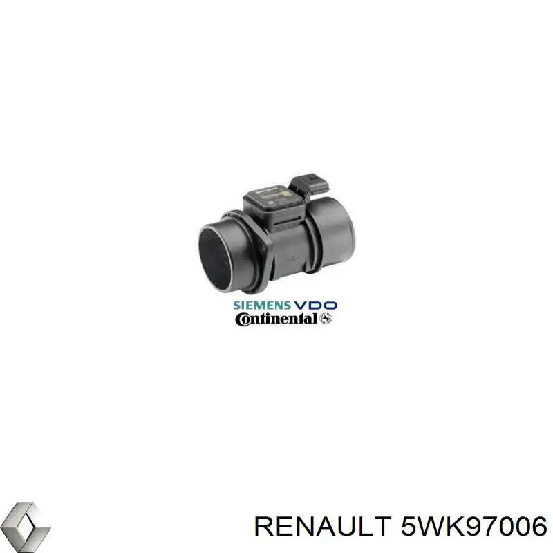 Compre 5WK97006 Renault (RVI) Sensor de fluxo (consumo) de ar, medidor de consumo M.A.F. - (Mass Airflow)