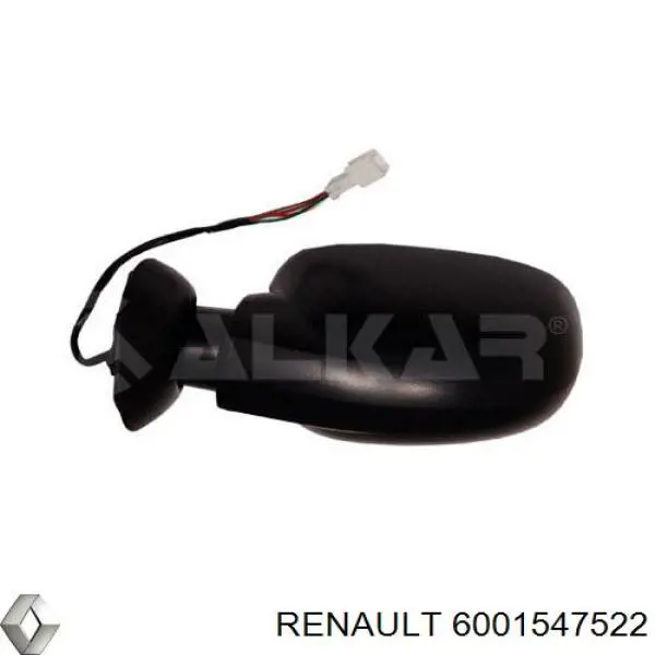 6001547522 Renault (RVI) Espelho de retrovisão esquerdo