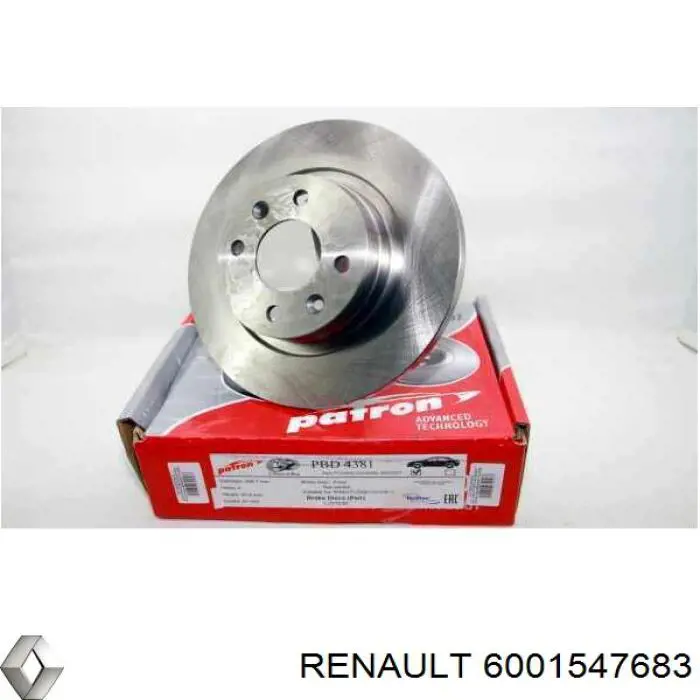 Compre 6001547683 Renault (RVI) Disco do freio dianteiro