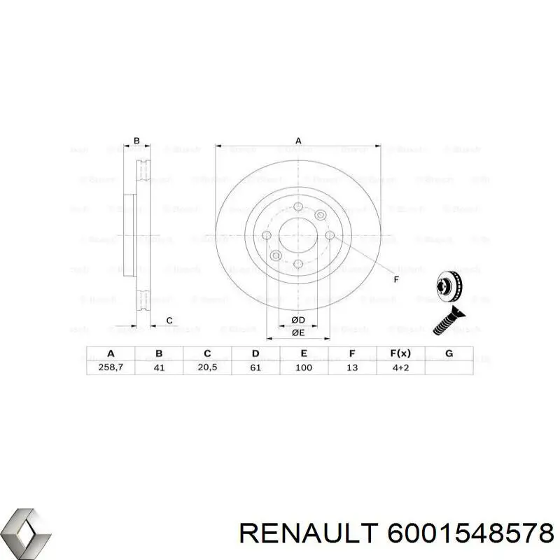 Compre 6001548578 Renault (RVI) Disco do freio dianteiro